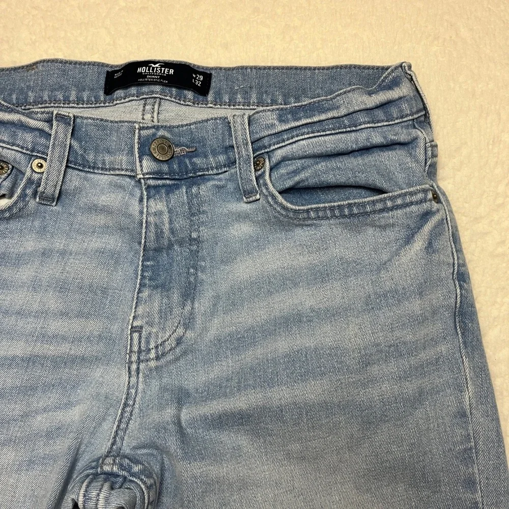 Hollister Jeans Mens 29x32 Light Wash Skinny Epic Flex Denim Pants PF-1282‎ 34